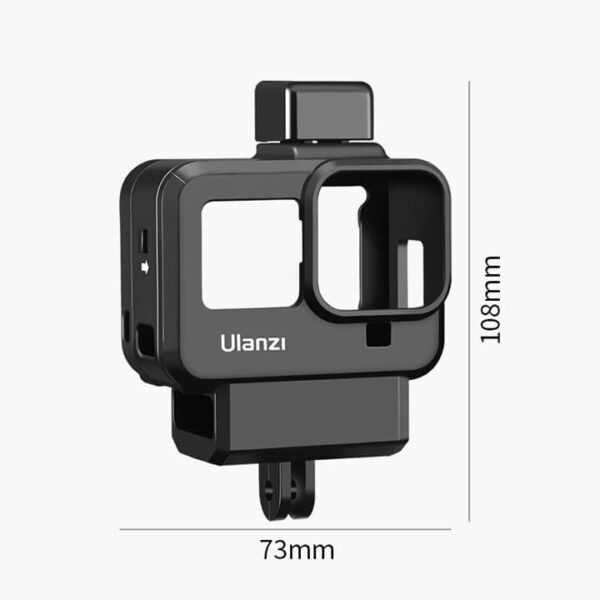 Khung Vlog GoPro 8 có khe gắn Adapter Mic LED Ulanzi G8-9