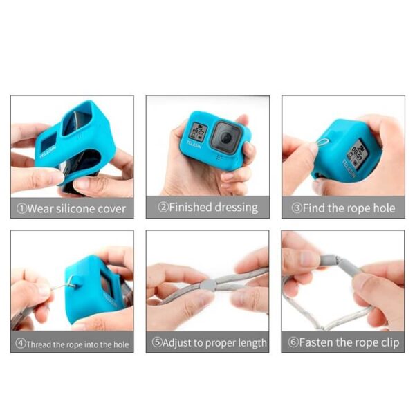 Ốp Silicone bảo vệ GoPro 8 Telesin chính hãng