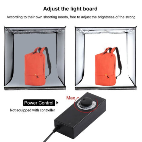Đèn Led Gắn Rời Hộp Chụp Sản Phẩm Puluz Kèm Adapter - 60W