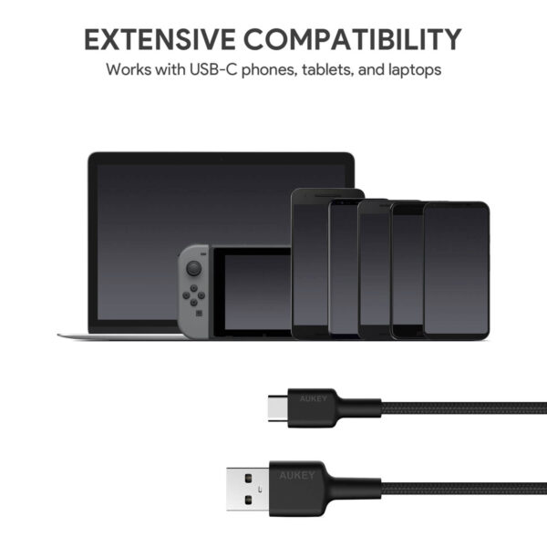 Cáp USB Type-C Aukey CB-CD30 chính hãng