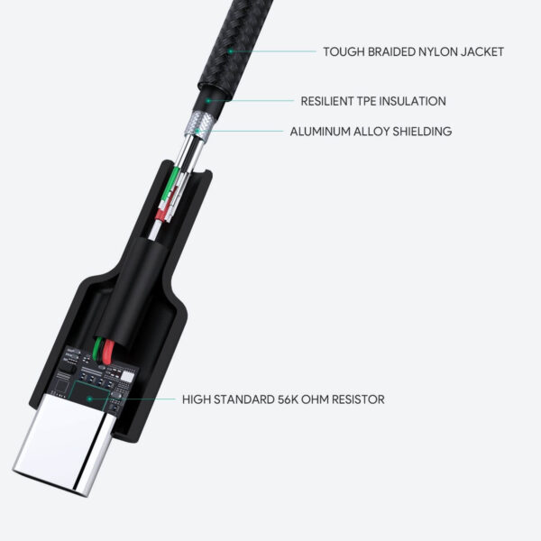 Cáp USB Type-C Aukey CB-CD30 chính hãng