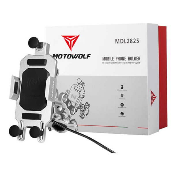 Giá đỡ điện thoại gắn ghi đông nhôm CNC MOTOWOLF