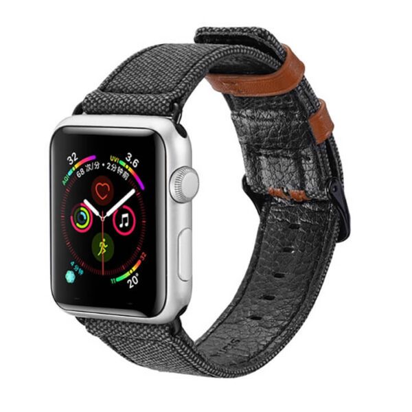 [47] Dây da bọc vải Apple Watch Series 7 / 6 / 5 / 4 / 3 Dux Ducis - Metroshop