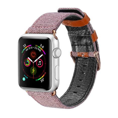 [47] Dây da bọc vải Apple Watch Series 7 / 6 / 5 / 4 / 3 Dux Ducis - Metroshop