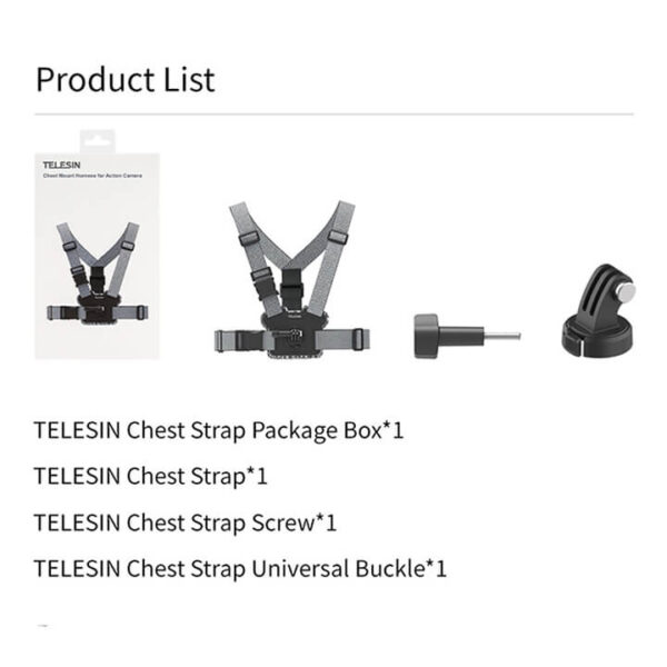 [516] Dây đeo ngực cho GoPro Double Mount TELESIN - Metroshop