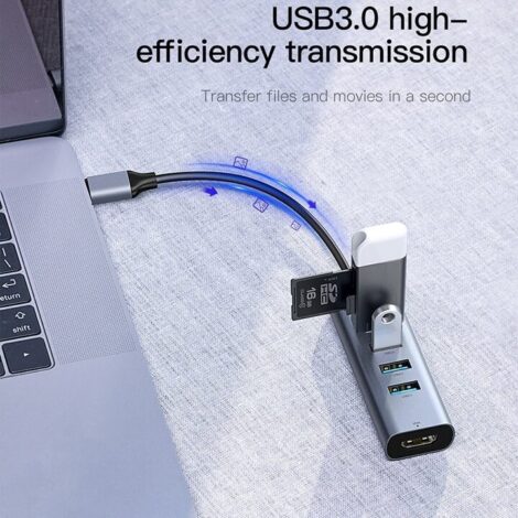 [367] HUB Type-C ra HDMI và USB Baseus - Metroshop
