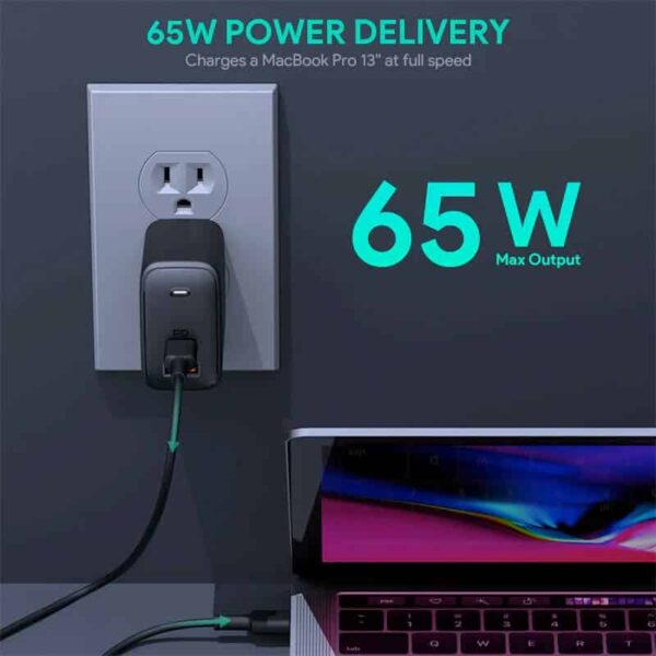 [758] Củ sạc nhanh Aukey Omnia Mix 65W PA-B3 - Metroshop