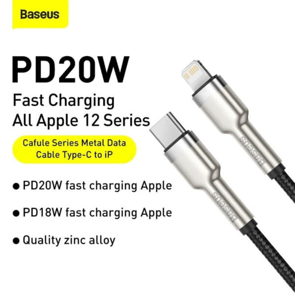 [885] Dây sạc nhanh iPhone PD 20W Baseus (Type-C to Lightning) - Metroshop