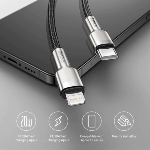 [885] Dây sạc nhanh iPhone PD 20W Baseus (Type-C to Lightning) - Metroshop