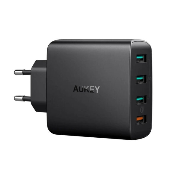 [376] Củ sạc 4 cổng tích hợp 1 cổng QC3.0 Aukey PA-T18 - Metroshop