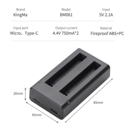 [338] Dock sạc pin insta360 ONE X2 Kingma - Metroshop