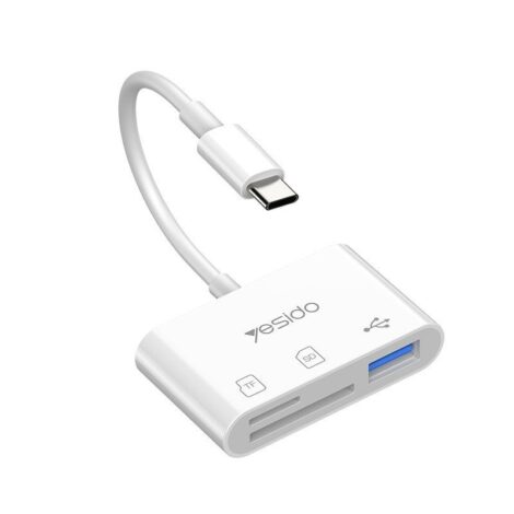 [747] Đầu đọc thẻ nhớ TF / SD / USB OTG 3.0 đầu Type-C Yesido GS16 - Metroshop