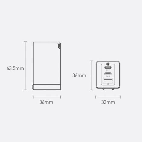 [868] Củ sạc nhanh 65W GaN3 Pro Baseus Macbook (kèm dây) - Metroshop