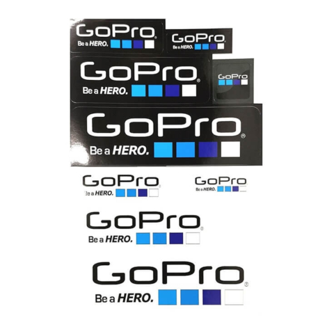 [50] Bộ tem dán Logo GoPro (Nền đen / Nền trắng) - Metroshop