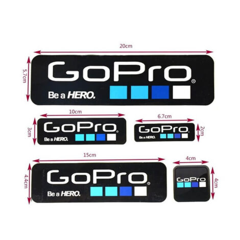 [50] Bộ tem dán Logo GoPro (Nền đen / Nền trắng) - Metroshop