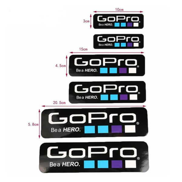 [50] Bộ tem dán Logo GoPro (Nền đen / Nền trắng) - Metroshop