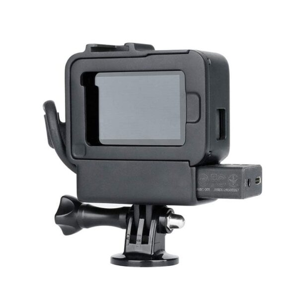 [373] Khung Gopro 7 / 6 / 5 tích hợp khe gắn đầu chuyển và mic thu âm - Metroshop