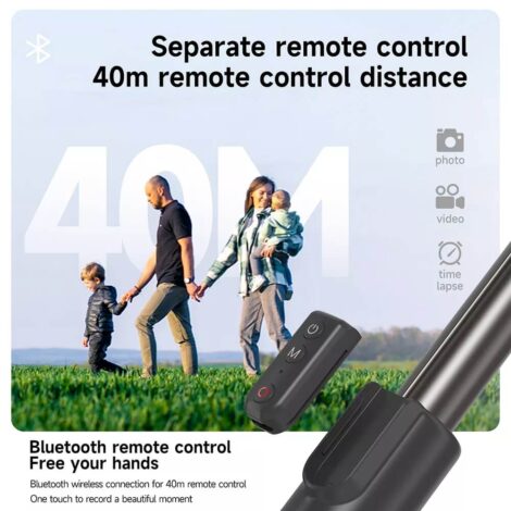 [473] Gậy tích hợp Remote GoPro và Điện Thoại Telesin 1.3M - Metroshop