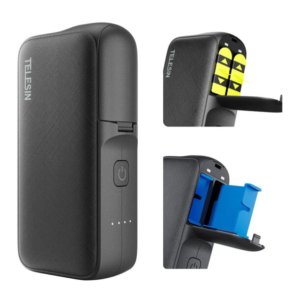 [850] Dock sạc GoPro tích hợp pin 10.000mAh Telesin - Metroshop