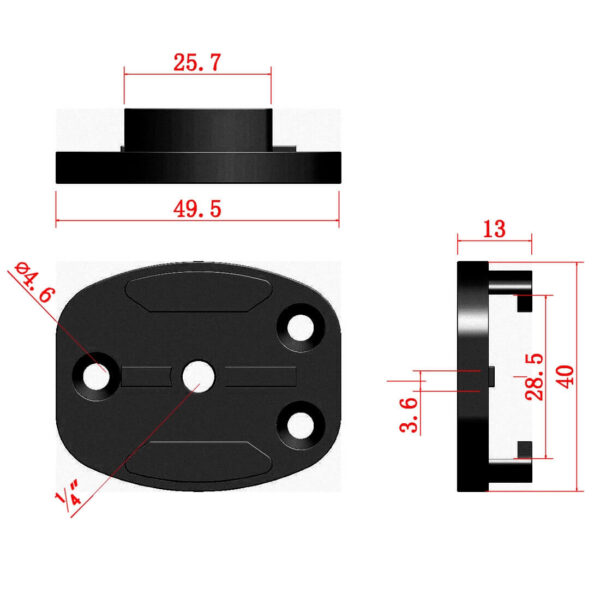 [681] Mount chuyển Tripod sang đế gài GoPro CNC Puluz - Metroshop