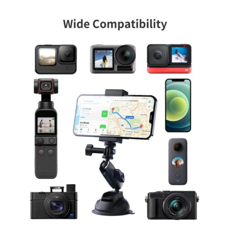 [197] Giá Đỡ GoPro Action Cam Điện Thoại Hít Kính Telesin - Metroshop