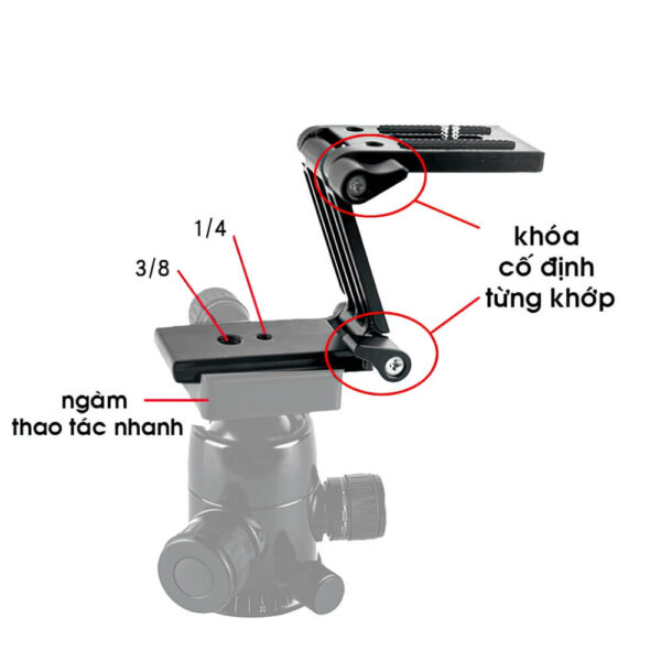 [351] Đế Z-Plate gắn tripod cho máy ảnh và điện thoại - Metroshop