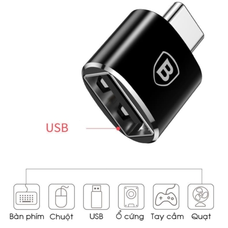 [848] USB OTG đầu Type-C Baseus - Metroshop