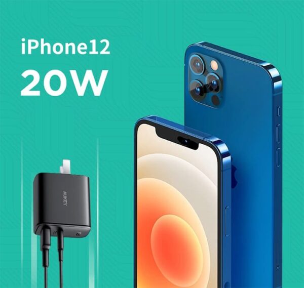 [610] Củ sạc nhanh Aukey 32W PA-F3S PD 20W iPhone 12 - Metroshop