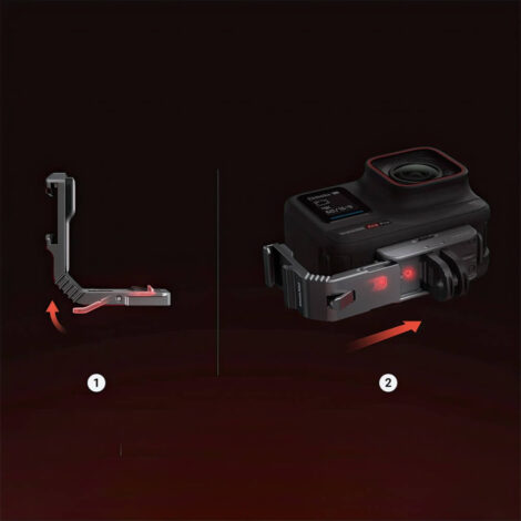 [692] Ngàm Cold Shoe insta360 Ace Pro gắn LED - Mic - Metroshop