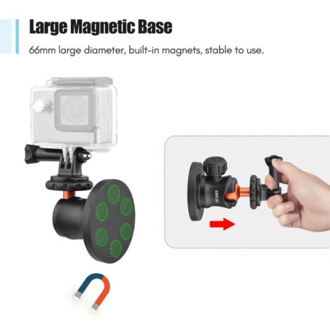 [739] Đầu ball hít nam châm GoPro và máy ảnh UURIG BH-07 - Metroshop