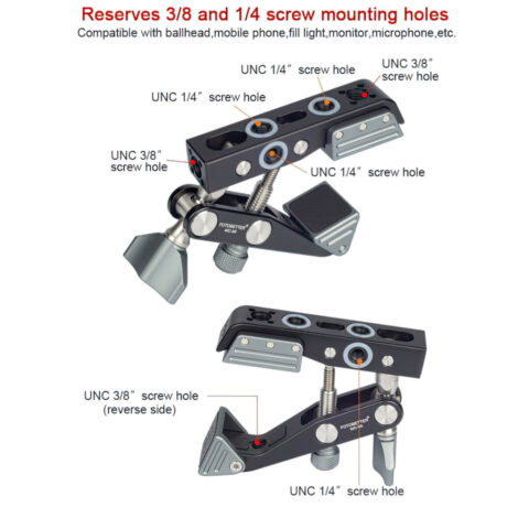 [413] Kẹp đa năng cho máy ảnh và điện thoại CNC MC-95 - Metroshop