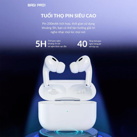 [466] Tai nghe Bluetooth 5.3 BAGI PRO 1 - Metroshop