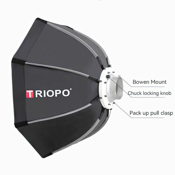 [492] Softbox bát giác 65cm Triopo K265 ngàm Bowens - Metroshop