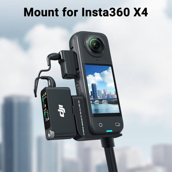 [703] Ngàm gắn DJI Mic 2 lên insta360 X4 / X3 / X2 Cynova - Metroshop