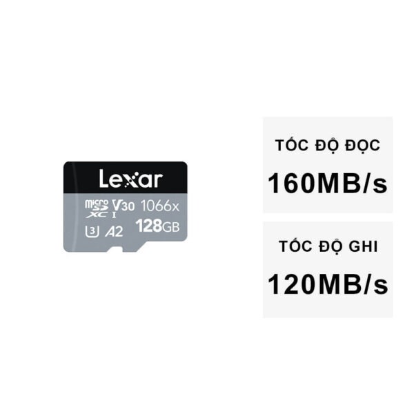 [816] Thẻ nhớ Micro SD 128GB Lexar 1066x UHS-I 160MB/s - Metroshop