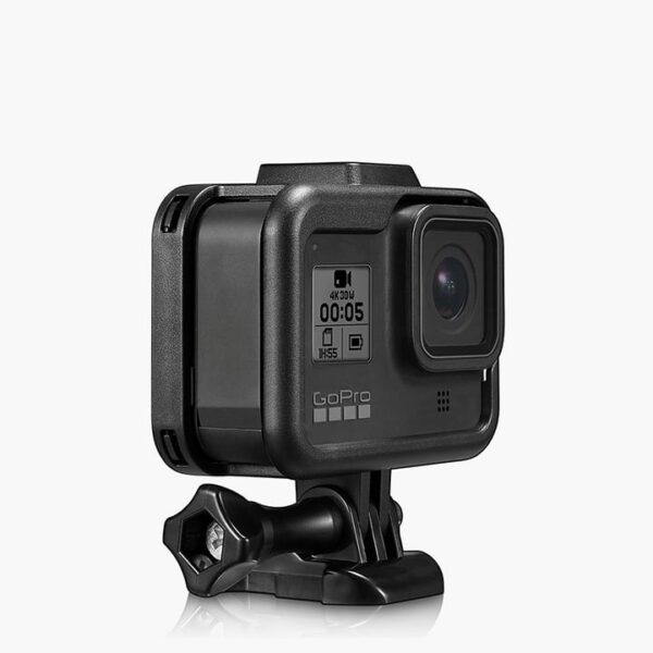 [235] Khung bảo vệ GoPro 8 tích hợp khe gắn LED MIC - Metroshop