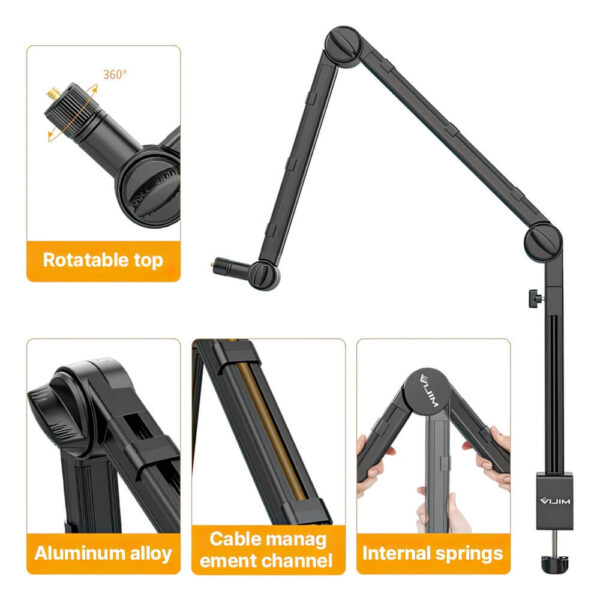 [320] Boom Arm Ulanzi VIJIM LS24 kẹp cạnh bàn - Metroshop