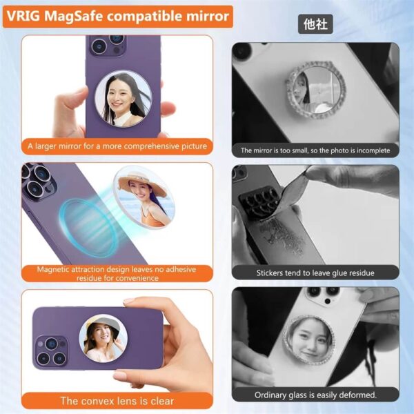 [685] Gương Selfie chụp ảnh quay video Magsafe VRIG MG-20 - Metroshop