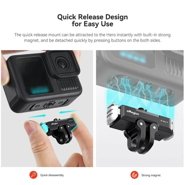 [218] Mount thao tác nhanh GoPro 13 Magnetic aMagisn - Metroshop