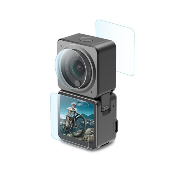 [07] Cường lực DJI Action 2 Puluz (Camera / 2 mặt màn hình) - Metroshop