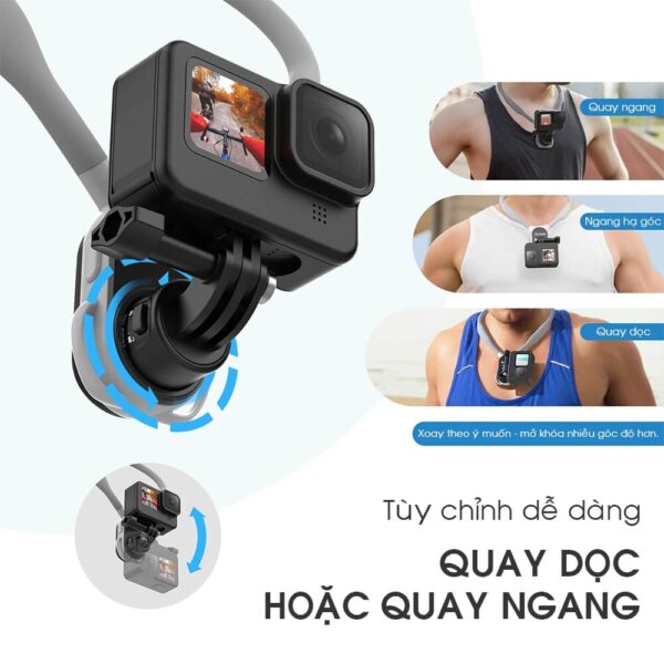 [227] Vòng đeo cổ GoPro và Action Cam Telesin Quick Release 2.0 - Metroshop