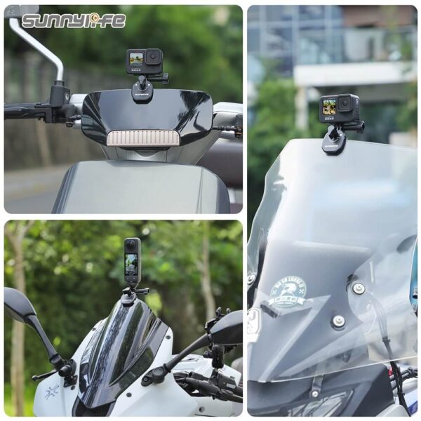 [332] Ngàm gắn Action cam kính chắn gió xe máy moto Sunnylife - Metroshop