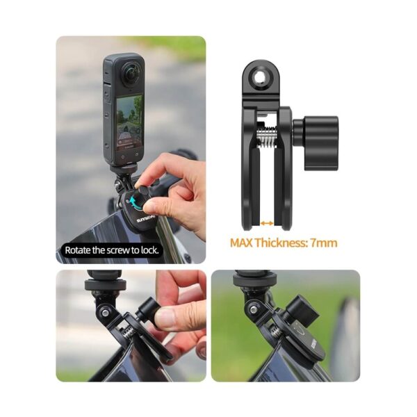 [332] Ngàm gắn Action cam kính chắn gió xe máy moto Sunnylife - Metroshop