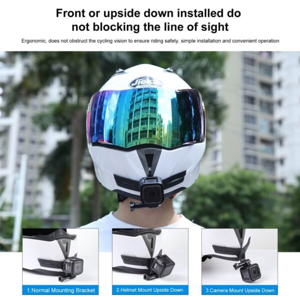 [487] Mount GoPro gắn cằm nón bảo hiểm FullFace Puluz - Metroshop