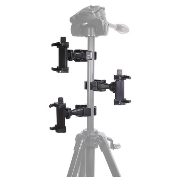 [611] Kẹp điện thoại lên thân tripod Livestream nhiều máy - Metroshop