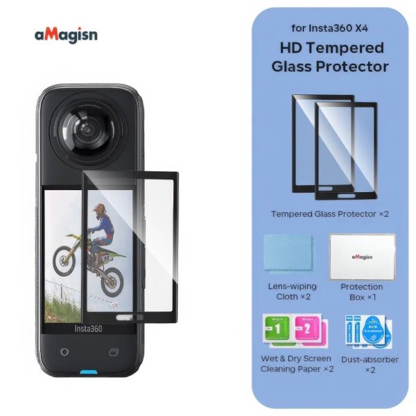 [780] Cường lực màn hình insta360 X5 / X4 aMagisn (2 bộ) - Metroshop