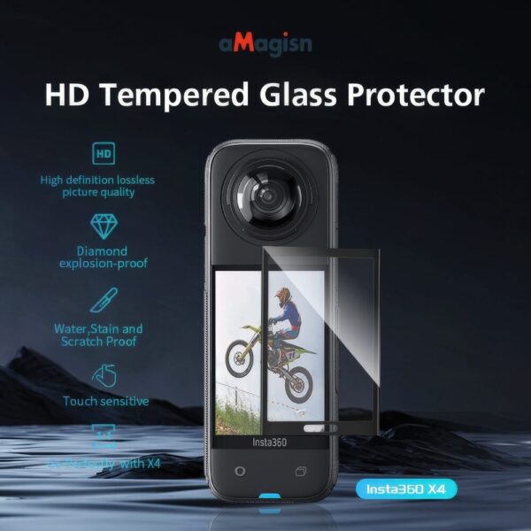 [780] Cường lực màn hình insta360 X5 / X4 aMagisn (2 bộ) - Metroshop