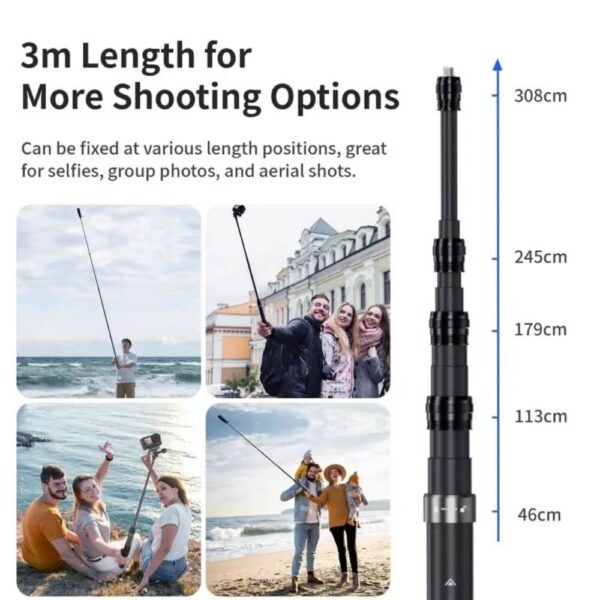 [687] Gậy Carbon Insta360 / Action Cam dài 3 Mét aMagisn - Metroshop