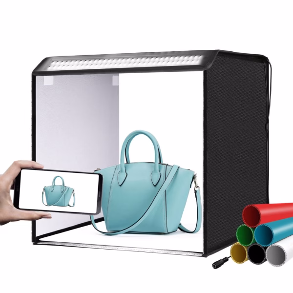 [608] Lồng chụp sản phẩm 40x40cm tích hợp đèn LED Puluz - Metroshop