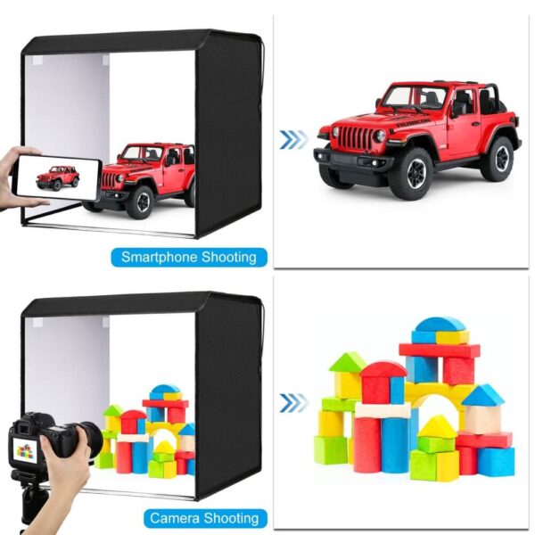 [608] Lồng chụp sản phẩm 40x40cm tích hợp đèn LED Puluz - Metroshop